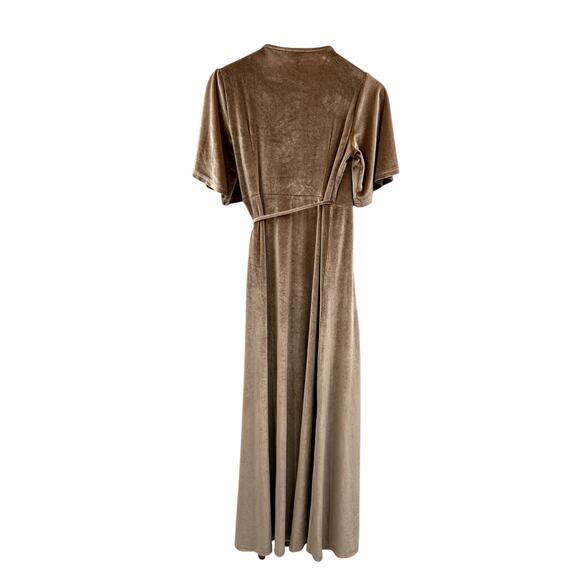 Baltic Born Champagne Velvet wrap maxi Dress - Picture 5 of 8